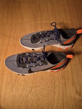 Mens Nike React Navy Blue Running Shoes, Size 11.5